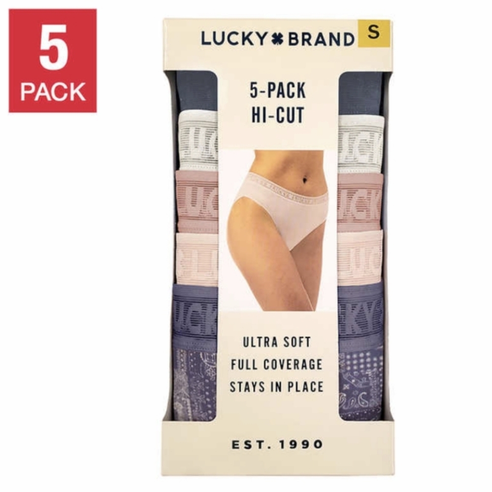 Lucky Brand Ladies' Hi Cut, 5-pack